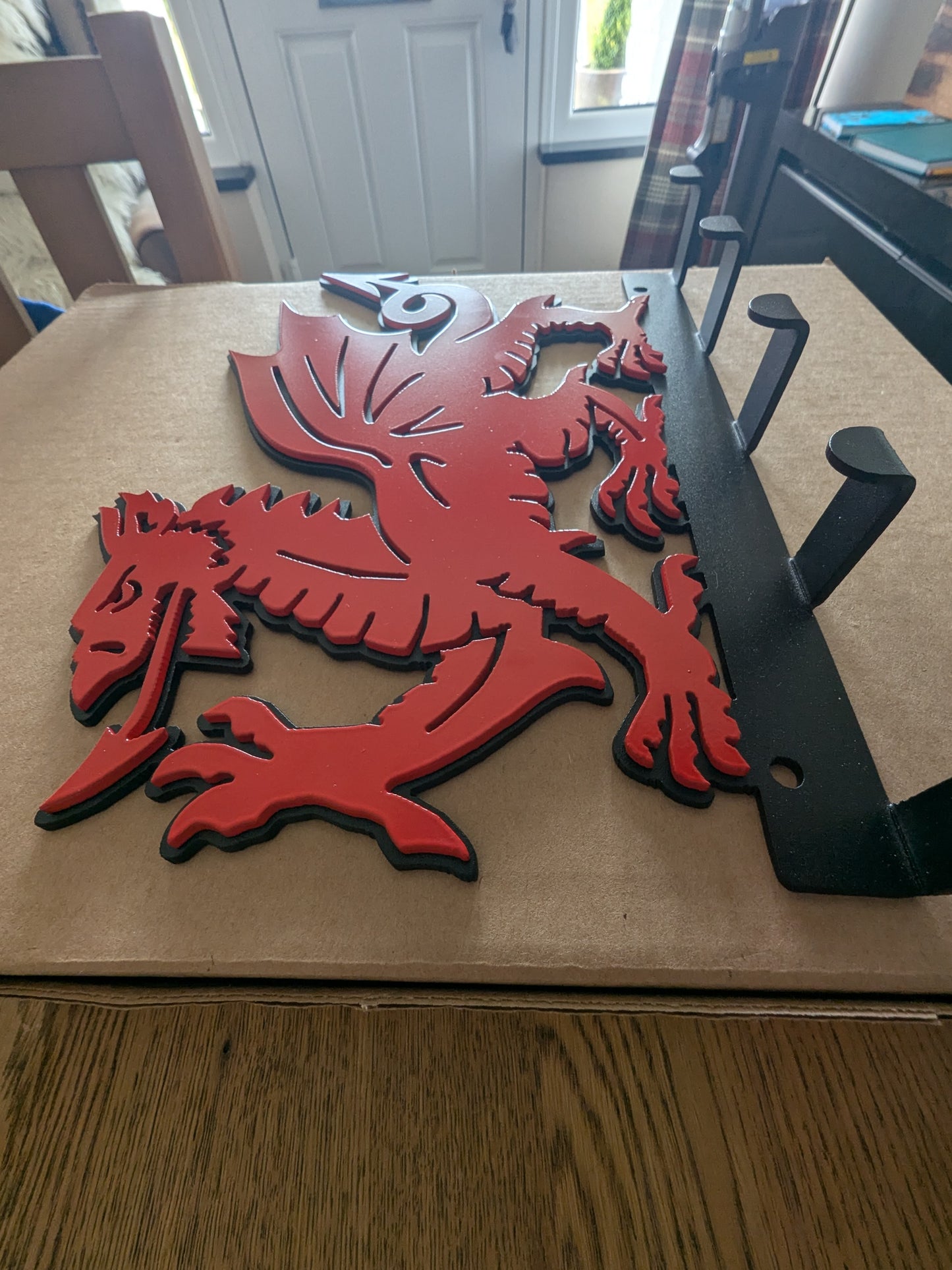 Stunning Double Layered Welsh Dragon Keyhook