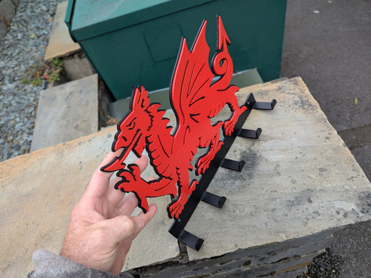 Stunning Double Layered Welsh Dragon Keyhook